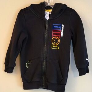 Puma Smiley World black zip up hoodie